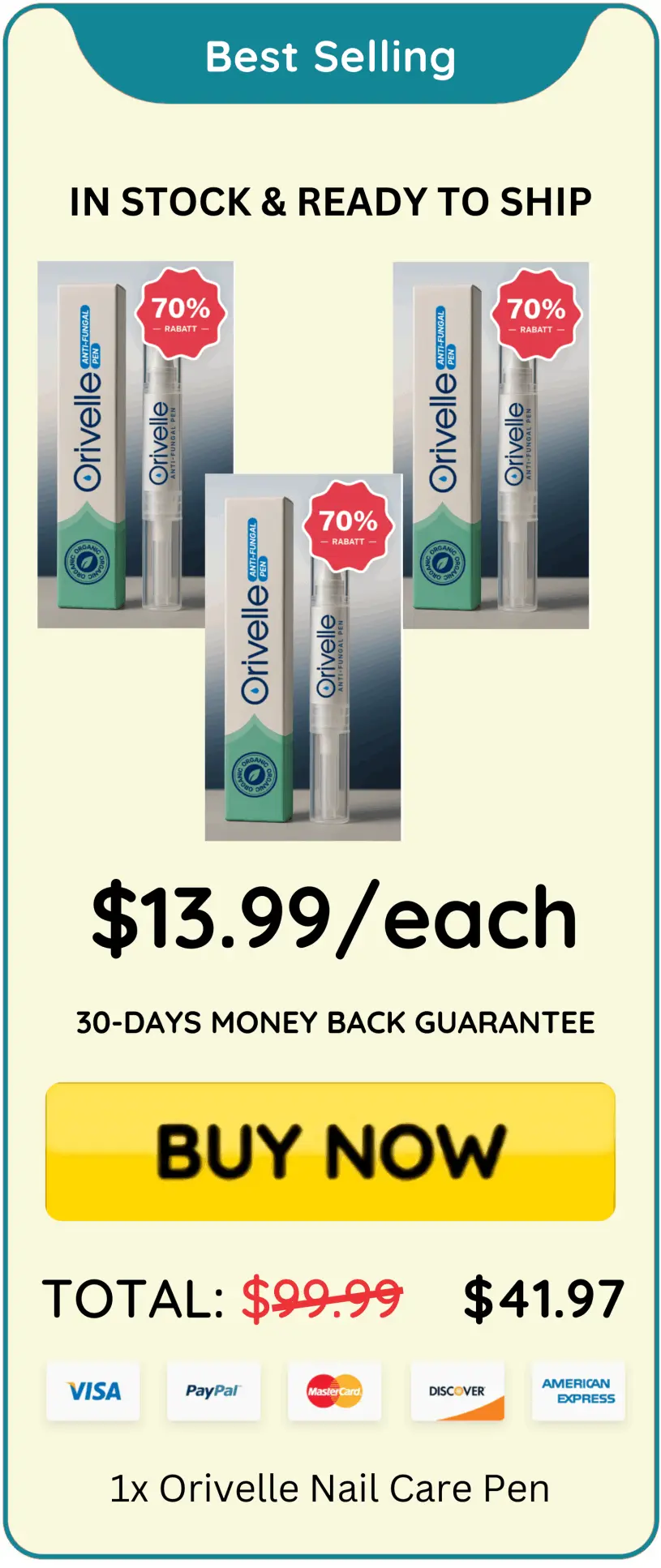 Orivelle Nail Fungus Pen offer price – Orivell