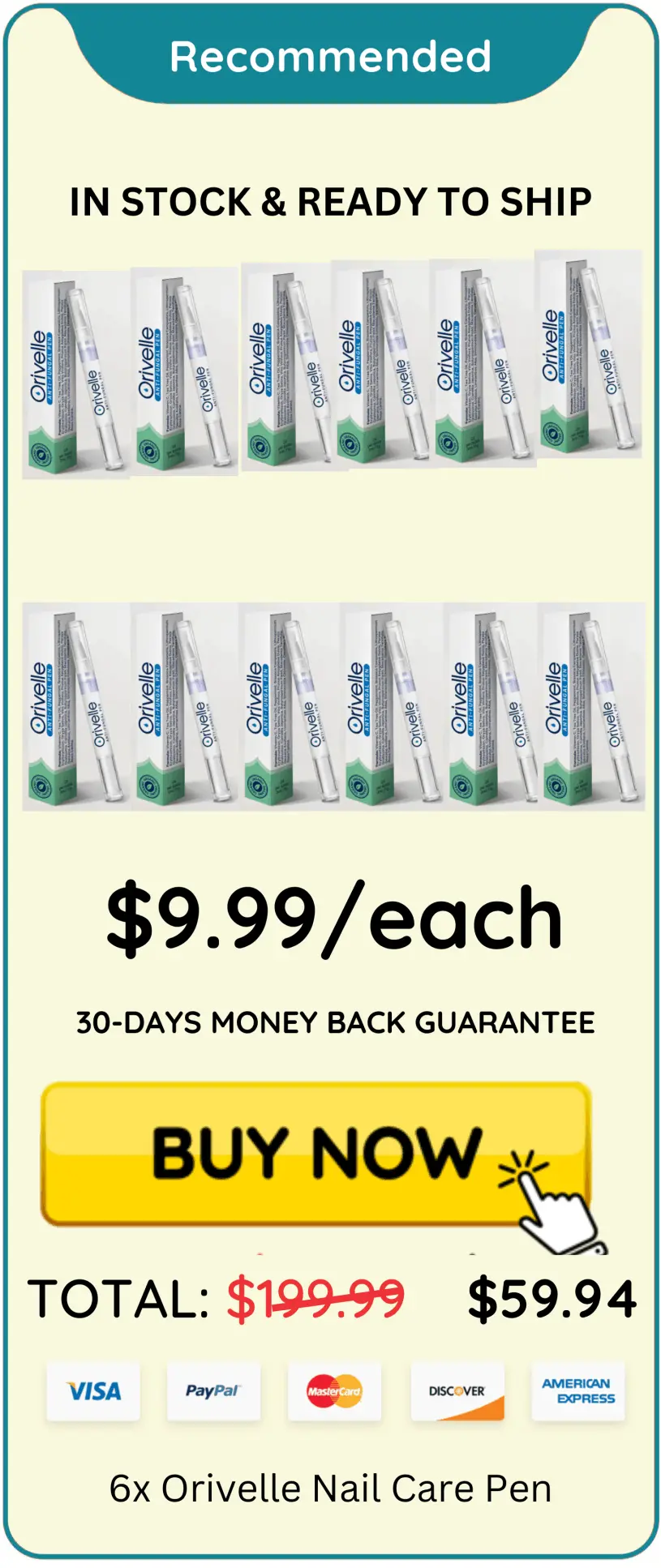 Orivelle Nail Fungus Pen offer package price – Orivell